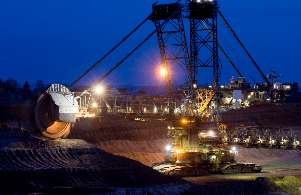 Industrial diesel generators at mine site
